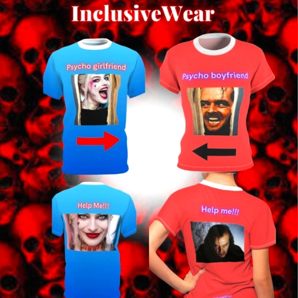 Psycho Girlfriend "Harley Quinn" Top Seller Trending Unisex Cut & Sew Tee Sexy A - Picture 2 of 6